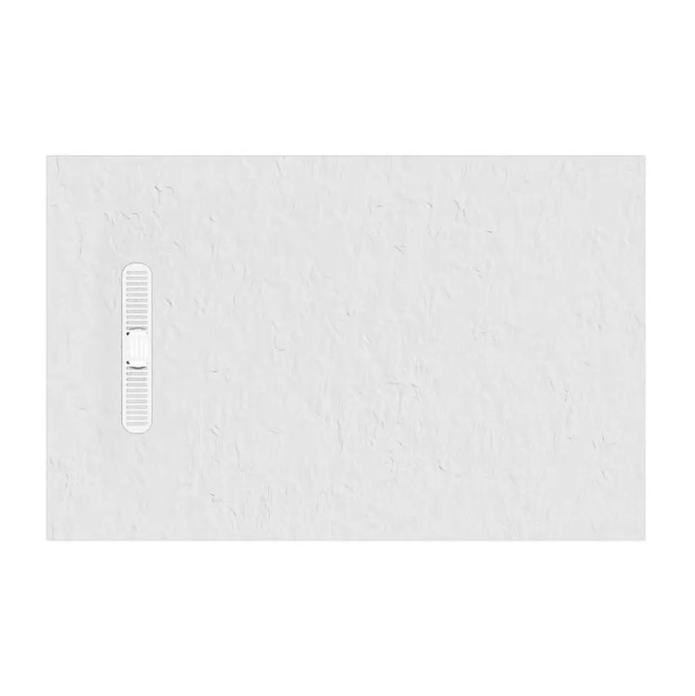 Crosswater Vito 25mm Dolomite Stone Resin Textured Rectangular Shower Tray with Linear Waste Cover