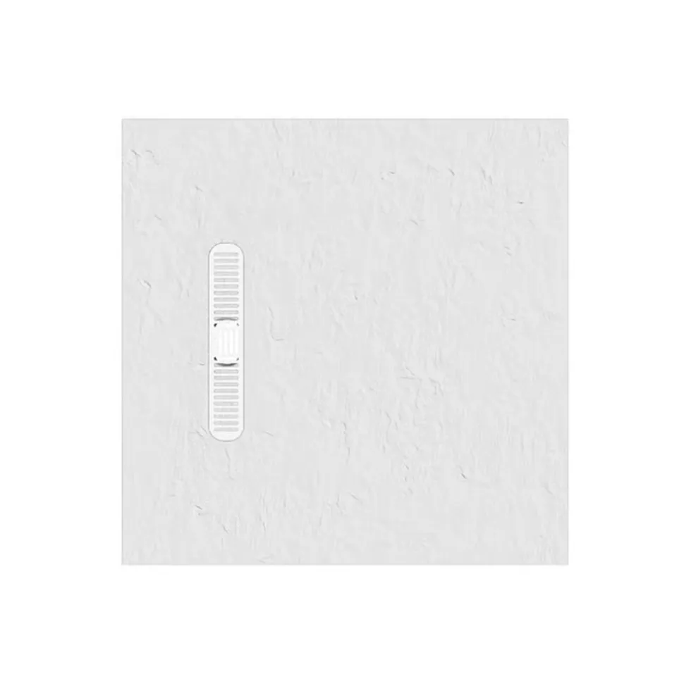 Crosswater Vito 25mm Dolomite Stone Resin Textured Square 900 x 900mm Shower Tray with Linear Waste Cover