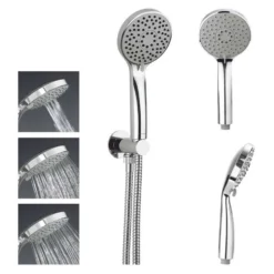 Crosswater Wisp Mini Shower Kit with Triple Function Handset, Outlet Elbow & Hose