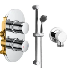 Dahlia Concealed Thermostatic Shower Valve & Slide Rail Kit