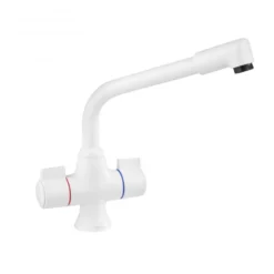 Deva Sauris Dual Handle Monobloc Sink Mixer with Swivel Spout