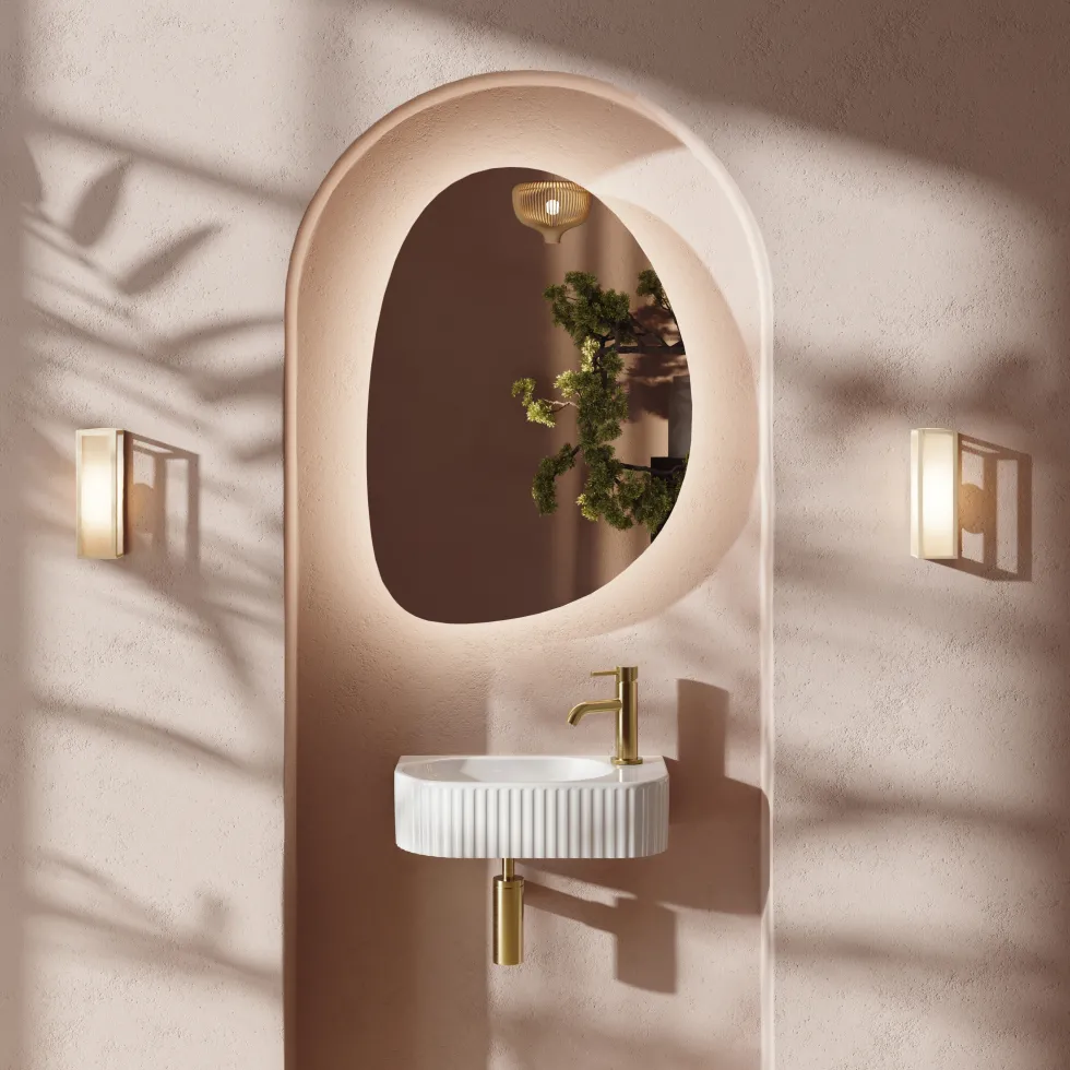 Drench Billy 400mm Fluted Wall Hung Cloakroom Basin