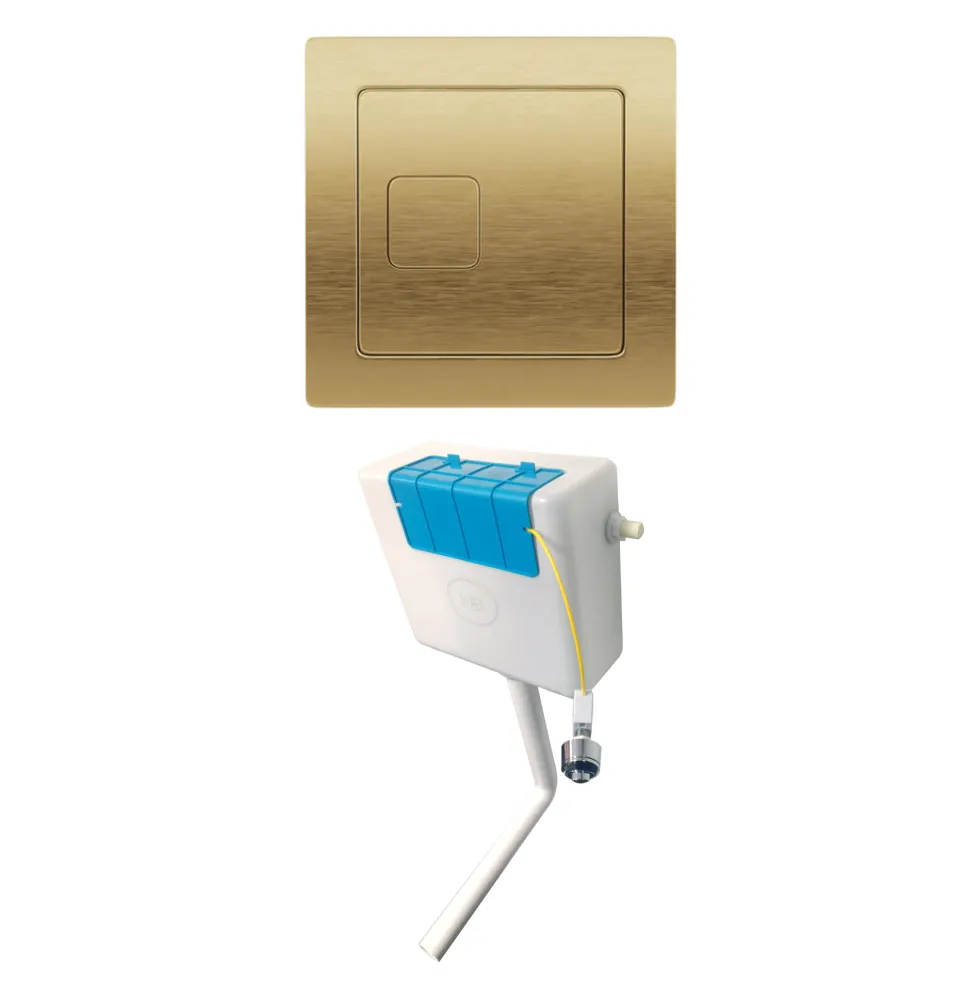 Drench Dual Flush Concealed Cistern with Square Dual Flush Button