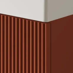 Drench Groove 460mm Fluted Wall Hung Cloakroom Vanity Unit & Basin