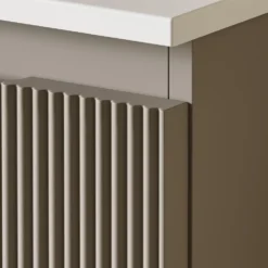 Drench Groove 800mm Fluted Wall Hung Vanity Unit & Matt Stone Basin
