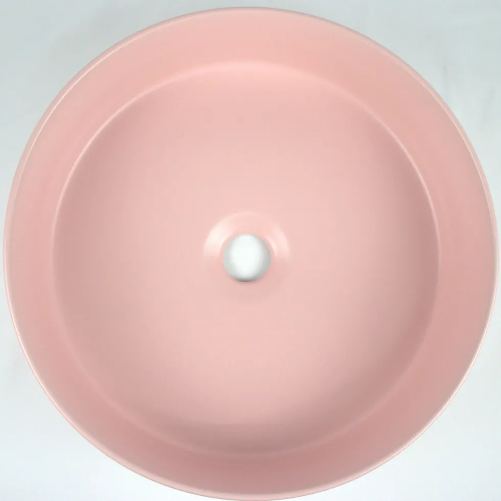 Drench Hue Round Countertop Basin - Light Pink