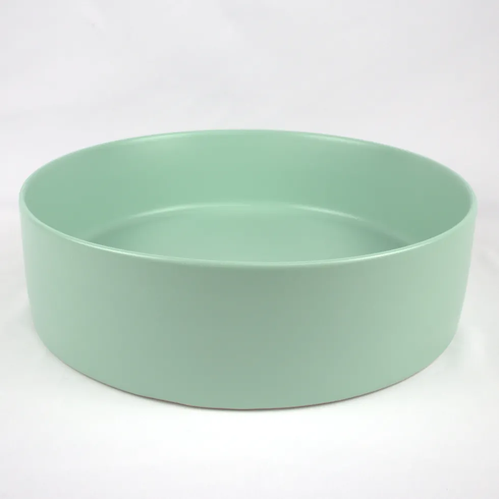 Drench Hue Round Countertop Basin - Minty Green