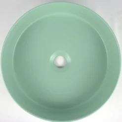 Drench Hue Round Countertop Basin - Minty Green