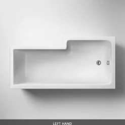 Drench L Shaped Shower Bath with Panel and Shower Screen - 1500mm