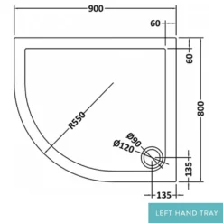 Drench MineralStone 40mm Low Profile Quadrant Shower Tray