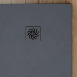 Drench Naturals Dark Grey Thin Slate-Effect Rectangular Shower Tray - 4 Sizes