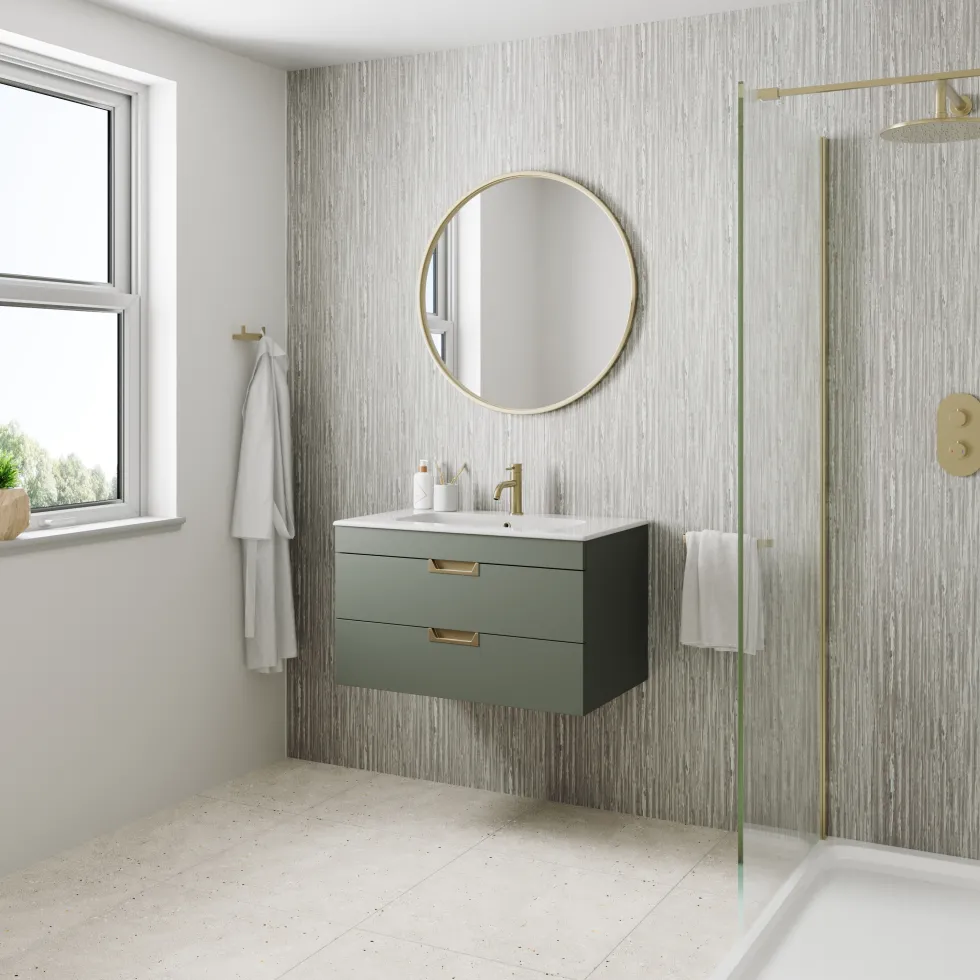 Drench Naturals Matt Stone PVC Waterproof Bathroom Wall Panel - 1000 x 2400mm