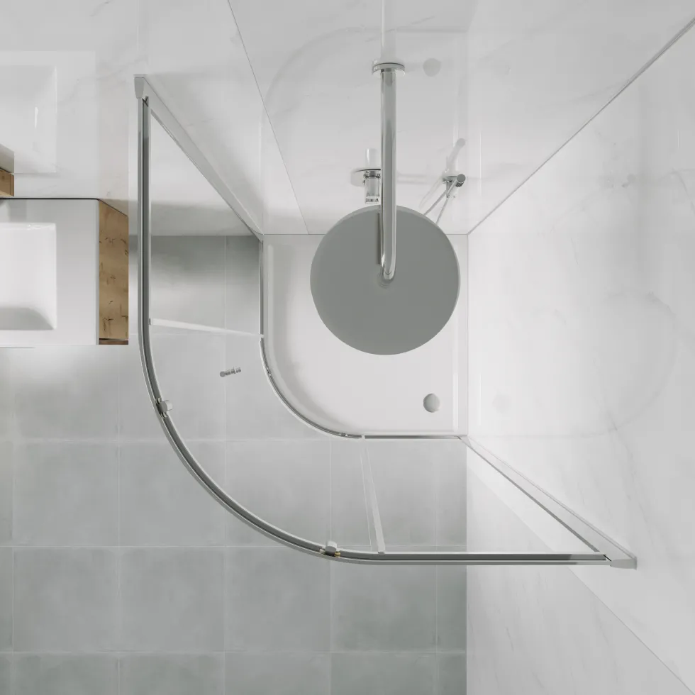 Drench Naturals White Marble PVC Waterproof Bathroom Wall Panel - 1000 x 2400mm