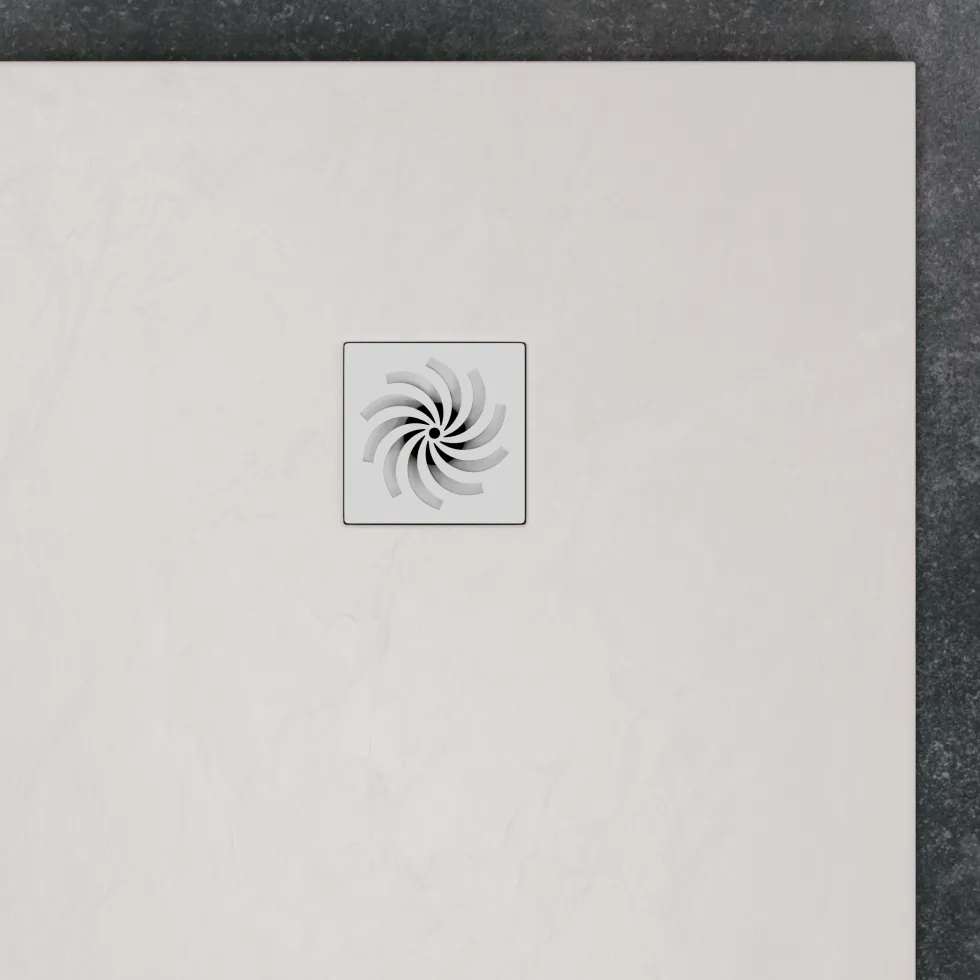 Drench Naturals White Thin Slate-Effect Rectangular Shower Tray - 11 Sizes