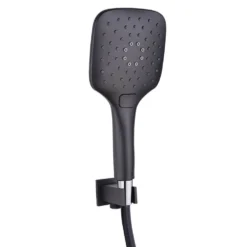 Drench Noir Matt Black Square Concealed Shower System with Fixed Head & Wall Mounted Shower Handset