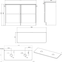 Drench Origin 1200mm Floorstanding Vanity Unit & Countertop