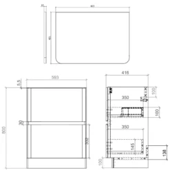Drench Origin 600mm Floorstanding Vanity Unit & Countertop