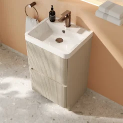 Drench Origin 500mm Fluted Floorstanding Vanity Unit & Basin