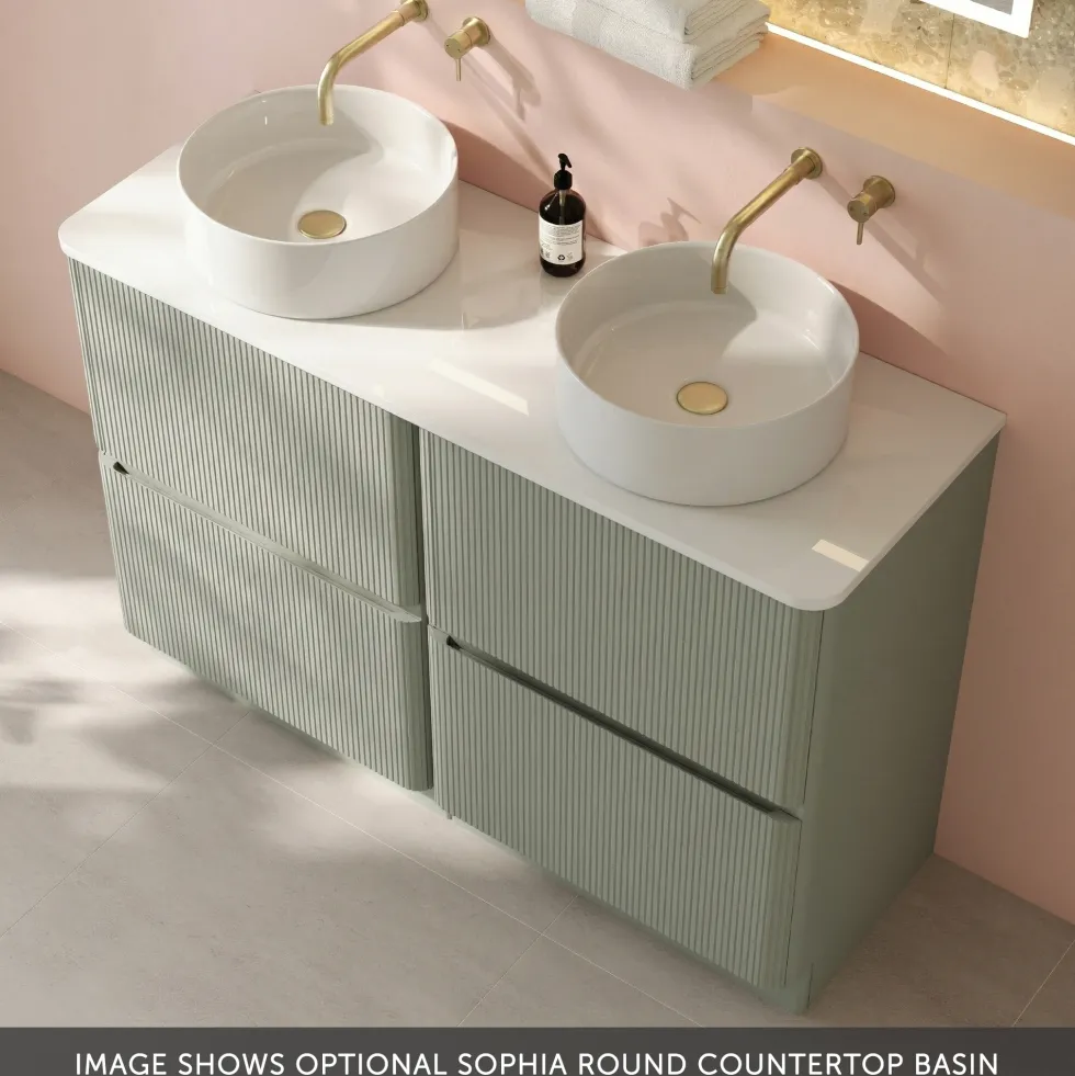 Drench Origin 1200mm Fluted Floorstanding Vanity Unit & Countertop