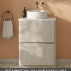 Drench Origin 600mm Fluted Floorstanding Vanity Unit & Countertop