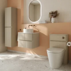 Drench Origin 1500mm Fluted Tall Wall Mounted Cabinet
