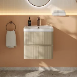 Drench Origin 500mm Fluted Wall Mounted Vanity Unit & Basin
