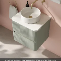 Drench Origin 500mm Fluted Wall Mounted Vanity Unit & Countertop