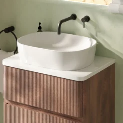 Drench Origin 600mm Fluted Wall Mounted Vanity Unit & Countertop