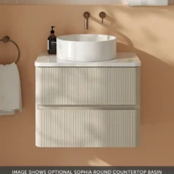 Drench Origin 600mm Fluted Wall Mounted Vanity Unit & Countertop