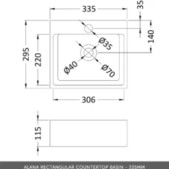 Drench Origin 500mm Wall Mounted Vanity Unit & Countertop