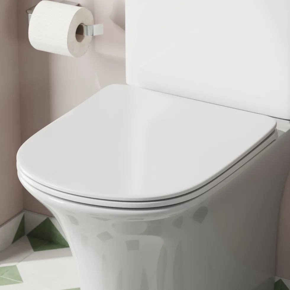 Drench Soft Close Round Slimline Toilet Seat With Quick Release Hinges