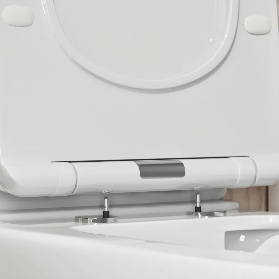 Drench Soft Close Square Slimline Toilet Seat With Quick Release Hinges