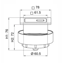 Drench Square Dual Flush Button
