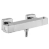 Drench Square Thermostatic Bar Valve - Bottom Outlet