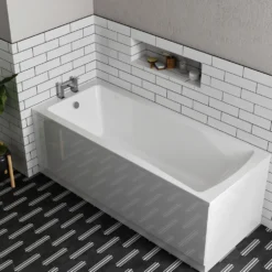 Drench Straight Single Ended Bath - Square