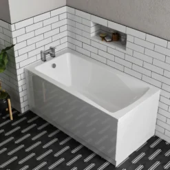 Drench Straight Single Ended Bath - Square