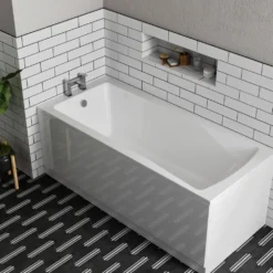 Drench Straight Single Ended Bath - Square