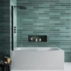 Drench Straight Single Ended Curved Bath & Shower Screen