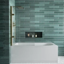 Drench Straight Single Ended Curved Bath & Shower Screen