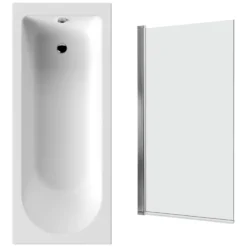 Drench Straight Single Ended Curved Bath & Shower Screen
