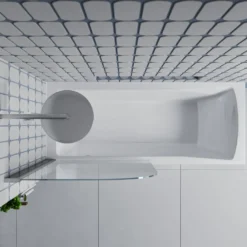 Drench Straight Single Ended Square Bath & Shower Screen