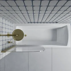 Drench Straight Single Ended Square Bath & Shower Screen