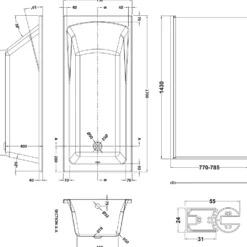 Drench Straight Single Ended Square Bath & Shower Screen
