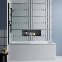Drench Straight Single Ended Square Bath & Shower Screen
