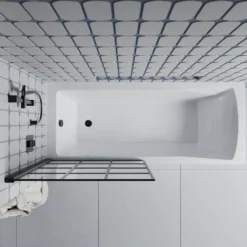 Drench Straight Single Ended Square Bath & Shower Screen