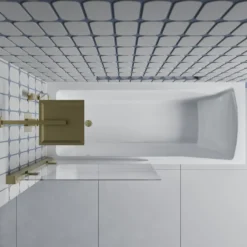 Drench Straight Single Ended Square Bath & Shower Screen