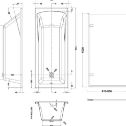 Drench Straight Single Ended Square Bath & Shower Screen