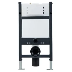 Drench Under Window Wall Hung Toilet Frame, Pneumatic Concealed Cistern & Dual Flush Plate with Angular Buttons