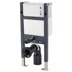 Drench Under Window Wall Hung Toilet Frame, Pneumatic Concealed Cistern & Dual Flush Plate with Angular Buttons
