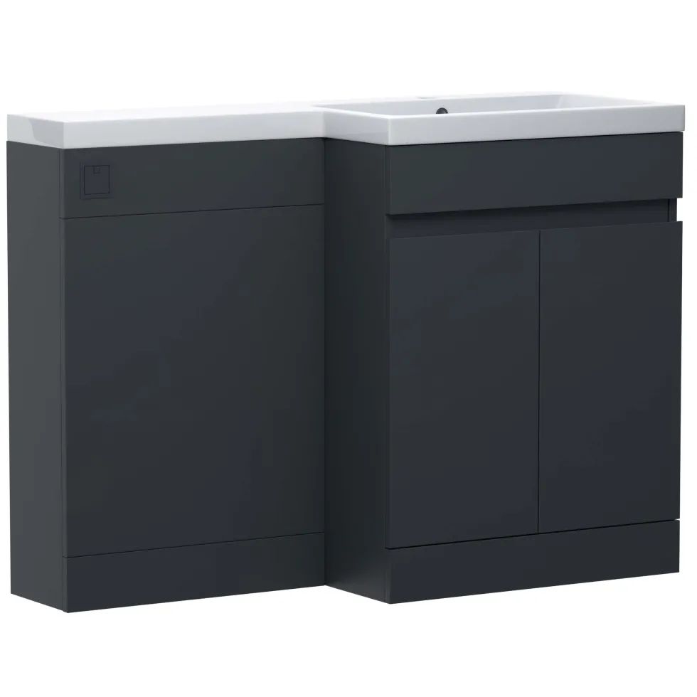 Dylan 1100mm Combination Basin & Toilet Unit - Anthracite